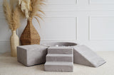 Monio -  Corduroy Foam Soft Play & Ball Pit 200 Balls - Grey