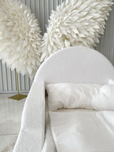 Monio - Single Bed - Boucle White