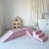 Monio 5 Piece Foam Soft Play & Mini Ball Pit - Pink