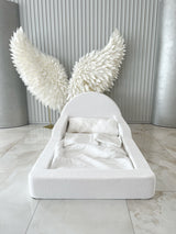 Monio - Single Bed - Boucle White