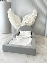 Monio - Single Bed - Boucle Grey