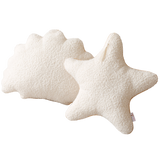 Seashell Pillows, Starfish Throw Pillows, Crustaceancore Decor, Set of 2