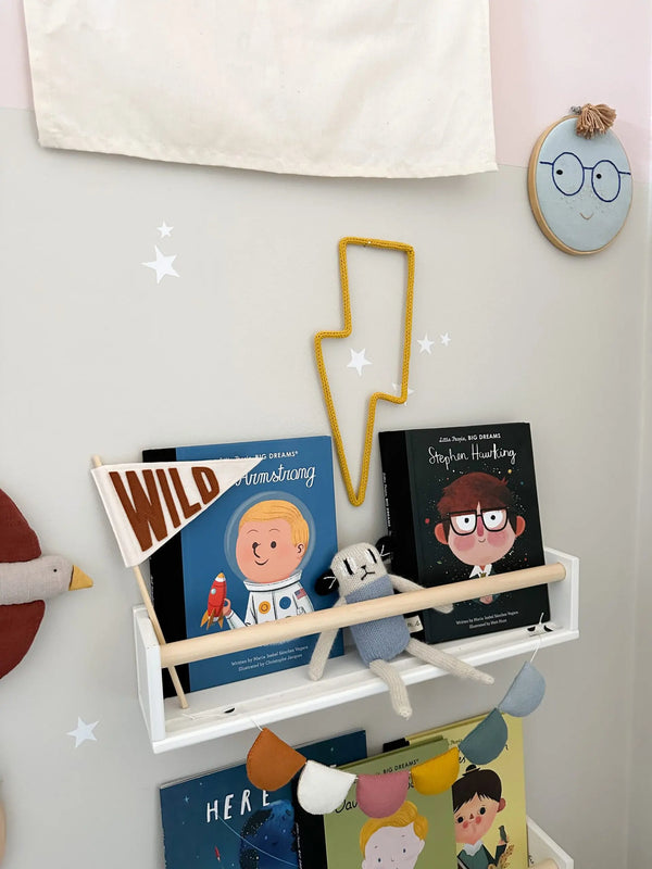 Lightning Bolt Knitted Wire Shape - Kids Decor Wall Hanging