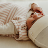 Merino Kids Go Go Sleeping Bag - Duvet Weight - Variegated Stripe Mauve