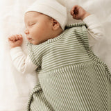 Merino Kids Go Go Sleeping Bag - All Seasons - Olive Stripe