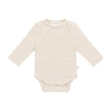 Merino Kids Merino Long Sleeve Envelope Bodysuit - Natural