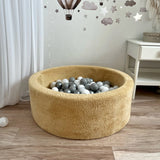 Monio - Plush Ball Pit + 200 Balls (colour of your choice) - Mustard