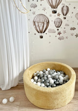 Monio - Plush Ball Pit + 200 Balls (colour of your choice) - Mustard