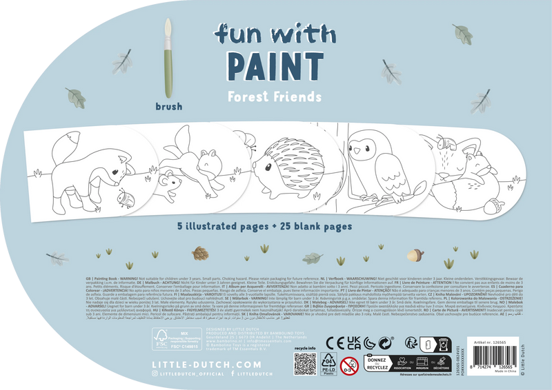 Little Dutch - Painting Book - Forest Friends