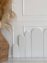 Monio - Upholstered Wall Panel Fence - White Boucle