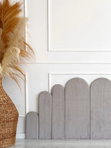 Monio - Upholstered Wall Panel Fence - Grey Corduroy