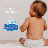 Peppa Pig One Size All-In-One Reusable Cloth Nappy - Peppa Clouds