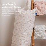 Peppa Pig XL Wet Bag Reusable Cloth Nappy Pail - Blush Stripe