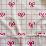 Long Sleeved Baby Bib - Pink Bow