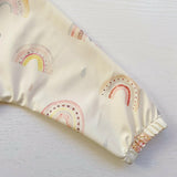 Long Sleeved Baby Bib - Rainbow print