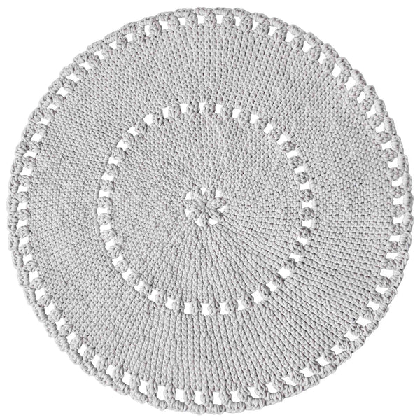 Crochet BOHO Rug | LIGHT GREY