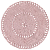 Crochet BOHO Rug |  POWDER PINK