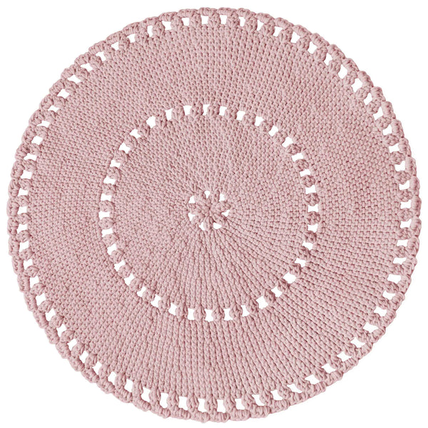 Crochet BOHO Rug |  POWDER PINK