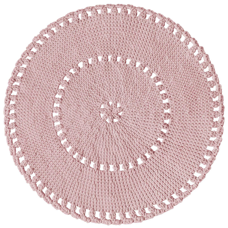 Crochet BOHO Rug |  POWDER PINK