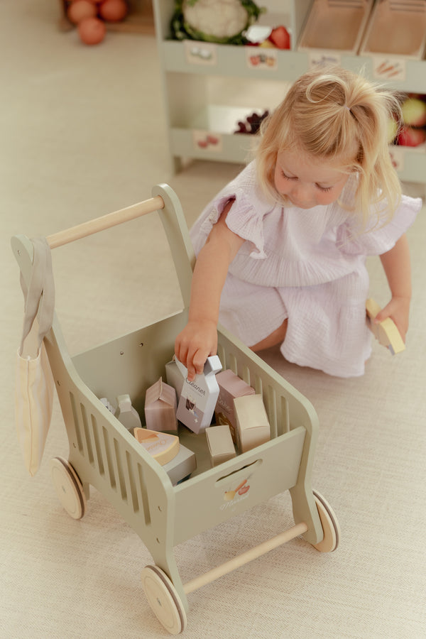 Little Dutch - Wooden Shopping Cart