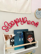 ‘Sleepyhead’ Knitted Wire Word - Wall Hanging Kids Room Decor