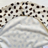 Long Sleeved Baby Bib - Spotty print