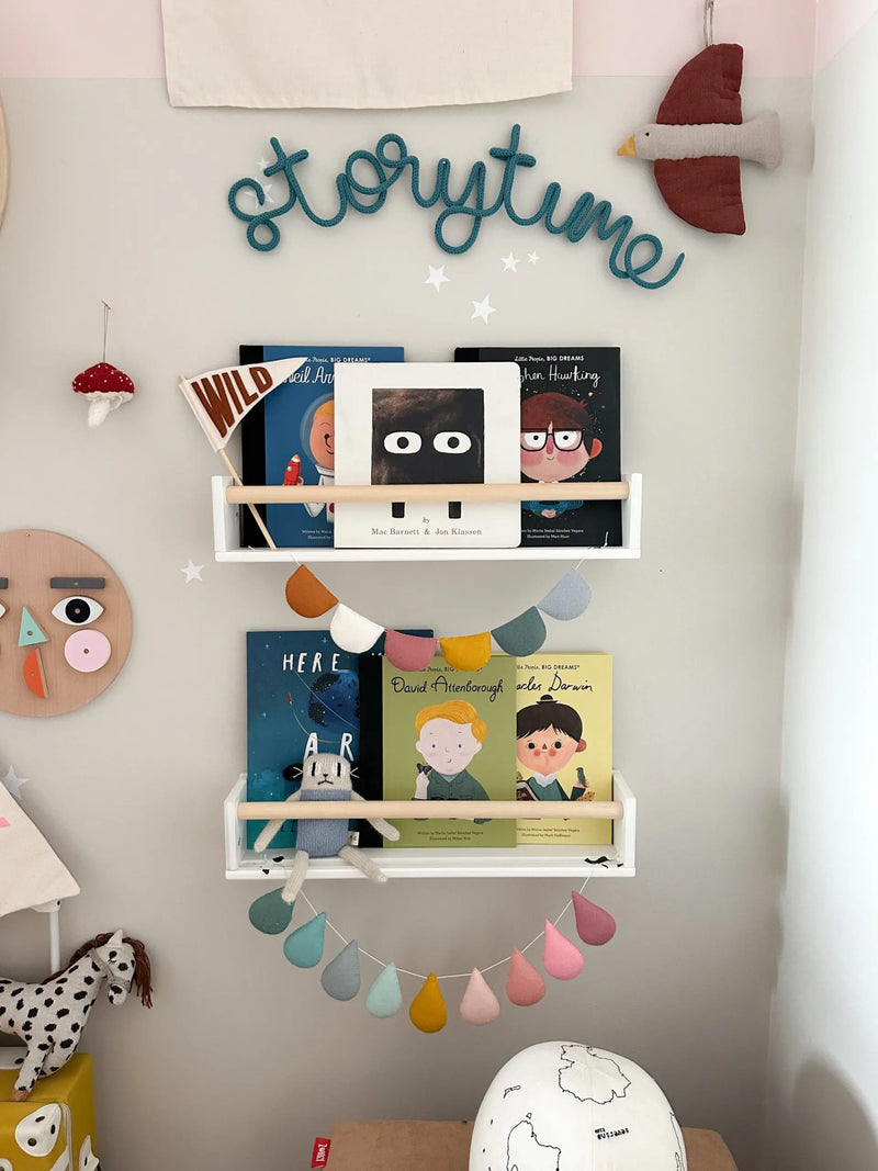 ‘Storytime’ Knitted Wire Word - Kids Room Decor Wall Hanging