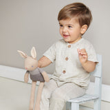 Organic Baby Comforter, Rattle & Doll Set in Taupe + Gift Box
