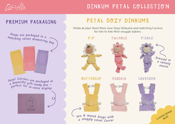 Dinkium Dolls Petal Carrier - Buttercup