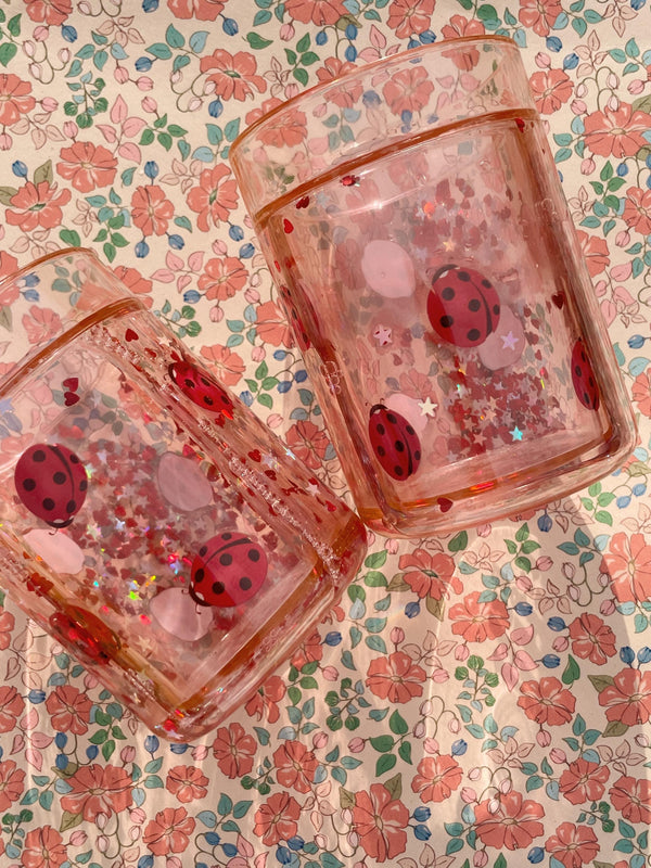 Konges Slojd - 2 Glitter Cups - Ladybug Glitter