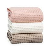 Lulujo -  Waffle Blanket - Ballet Slipper