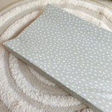 Anti-Roll Wedge Changing Mat - Sage Green Spotty Print