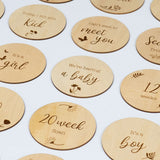 Wooden Pregnancy Milestone Disc Set