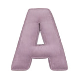 Betty's Home Lavender Corduroy Alphabet Cushion