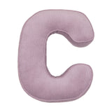 Betty's Home Lavender Corduroy Alphabet Cushion