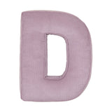 Betty's Home Lavender Corduroy Alphabet Cushion