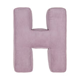 Betty's Home Lavender Corduroy Alphabet Cushion