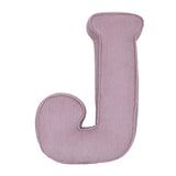 Betty's Home Lavender Corduroy Alphabet Cushion