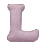 Betty's Home Lavender Corduroy Alphabet Cushion