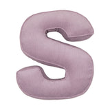 Betty's Home Lavender Corduroy Alphabet Cushion