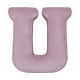 Betty's Home Lavender Corduroy Alphabet Cushion