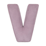 Betty's Home Lavender Corduroy Alphabet Cushion