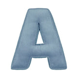 Betty's Home Blue Corduroy Alphabet Cushion