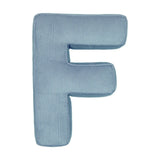 Betty's Home Blue Corduroy Alphabet Cushion