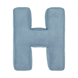 Betty's Home Blue Corduroy Alphabet Cushion