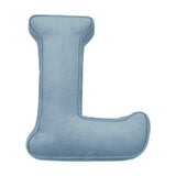 Betty's Home Blue Corduroy Alphabet Cushion