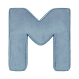 Betty's Home Blue Corduroy Alphabet Cushion