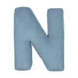Betty's Home Blue Corduroy Alphabet Cushion