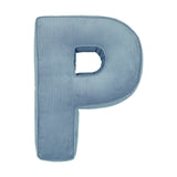 Betty's Home Blue Corduroy Alphabet Cushion