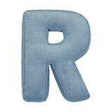 Betty's Home Blue Corduroy Alphabet Cushion